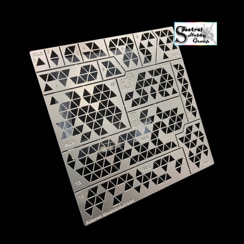 Dụng cụ ALEXEN sơn tạo hình camo dàn di AJ0035 Camouflage Template Gundam tank model