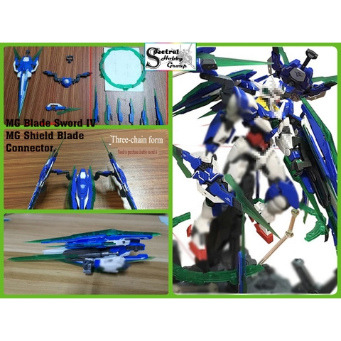Phụ kiện mô hình Full Saber Blade Sword IV / Shield Blade connector cho MG MB 00Q QanT - CG model