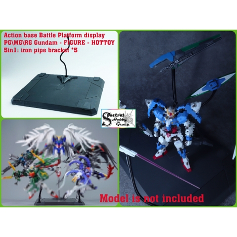 Đế giá đỡ mô hình Action Base 5in1 battle platform display platform iron pipe bracket gundam figure hottoy
