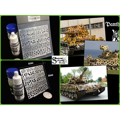 Dụng cụ ALEXEN tạo hình sơn camo Panther AJ0034 jungle wild leopard camouflage Gundam tank model