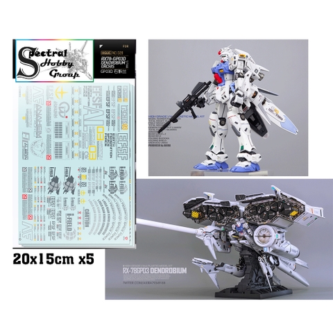 Decal nước dán mô hình HG GP03D Dendrobium RX-78 Gundam Water sticker