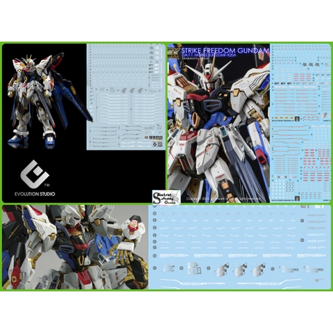 Decal nước dán mô hình MGEX STRIKE FREEDOM GUNDAM water sticker các loại
