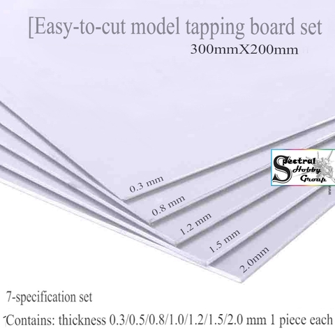 Bộ 7 tấm nhựa ABS Pla Plate độ mod mô hình DIY (0.3 - 2.0mm)