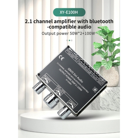 Mạch khuếch đại âm thanh Sinilink XY-E100H 50W*2+100W Audio Power Amplifier Board 2.1 Bluetooth 5.1