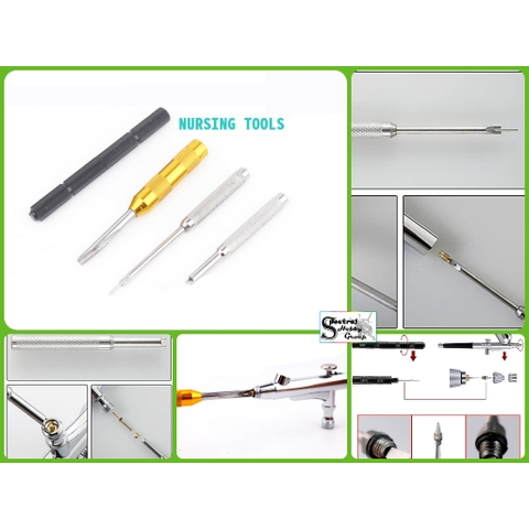Dụng cụ vệ sinh sửa chữa bút sơn airbrush nursing Cleaning tool