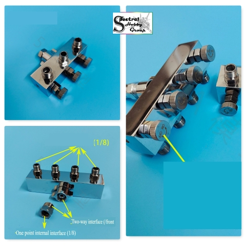 Bộ chuyên đổi chia lưu lượng không khí máy nén khí 1 ra 3 4 conversion head 1 to 3 to 4 connector