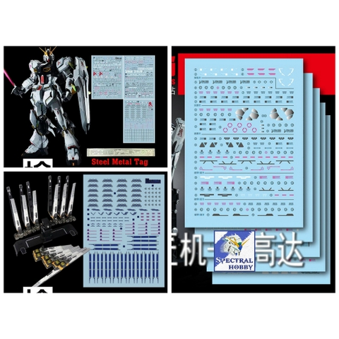 Decal nước dán mô hình cho PG RX93 Structure Nu gundam water sticker