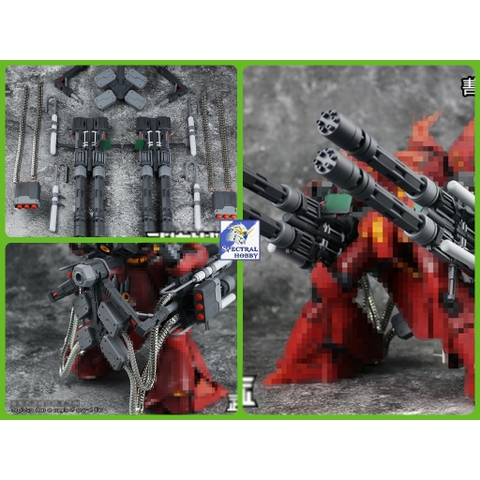Mô hình lắp ráp Vulcan Gatling weapon cho MG gundam (sazabi, nu, wing, seed, uni, ...)