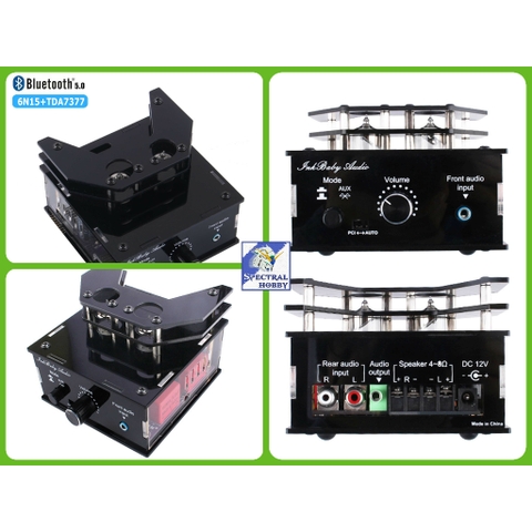 Khuếch đại âm thanh TDA7377 35W*2 Pre Amplifier 6N15 Tube Bluetooth 5.0 HIFI Preamp Power Loseless Decoding