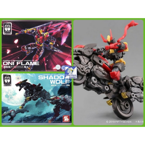 Mô hình lắp ráp FIFTY SEVEN 1/24 Armored Puppet 57-G02 Oni Flame Shadow Wolf