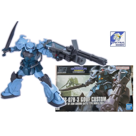 Mô hình lắp ráp HG 1/144 MS-07B-3 GOUF CUSTOM HGUC 117 bandai