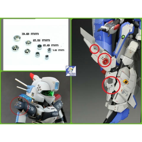 Phụ kiện Ốc lỗ kim loại metal part độ custom mô hình modified air vents armor cooling holes