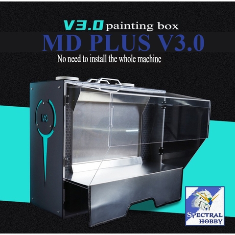 Hộp hút mùi sơn thác rèm nước MD V3 áp suất âm 115W Negative pressure water curtain spray box