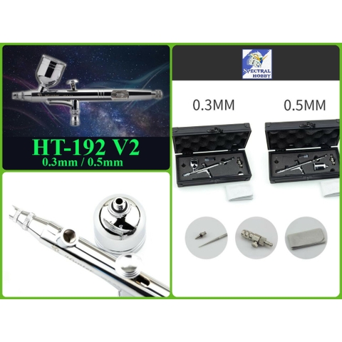 Bút sơn mô hình Hunter HT-192 V2 0.3mm 0.5mm pen double action airbrush HT192