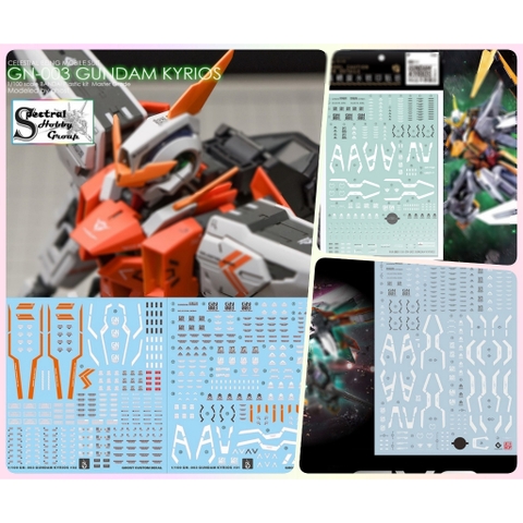 Decal nước dán mô hình Kyrios Arios MG HG các loại Water sticker