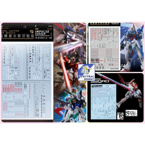 Decal nước dán mô hình Force Impulse Sword Blast Canon Custom MG MB RG Water sticker