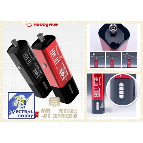 Máy nén khí Hobby mio mini sơn mô hình HM-01 Portable Compressor air pump airbrush