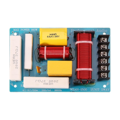 Mạch âm thanh Phân tần 2 đường tiếng 80W 160W Bass Treble WEAH 2-way high and low speaker crossover