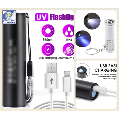 Đèn LED UV Mini Ánh Sáng Trắng / Tím Đa Năng huỳnh quang soi tiền soi phát quang các loại