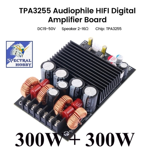 Mạch khuếch đại âm thanh TPA3255 Amplifier HIFI 2.0 channel 300W + 300W DC19-50V
