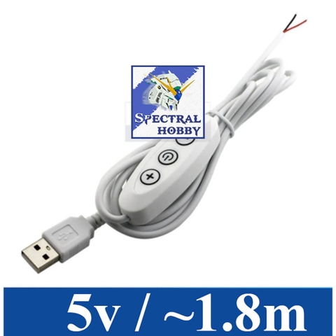 Dây nguồn DC 5v USB 3 nút điều chỉnh cho Led và các thiết bị DIY
