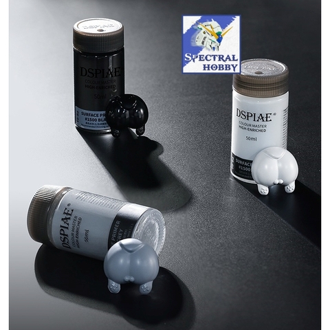 Sơn lót mô hình DSPIAE Surfacer sơn lót bề mặt trắng đen xám black white gray 50ml PS