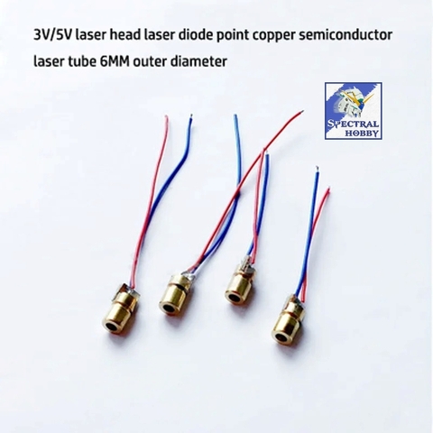 Đầu phát Lazer head mini 3v 5v DIODE DOT RED COPPER LASER 6MM