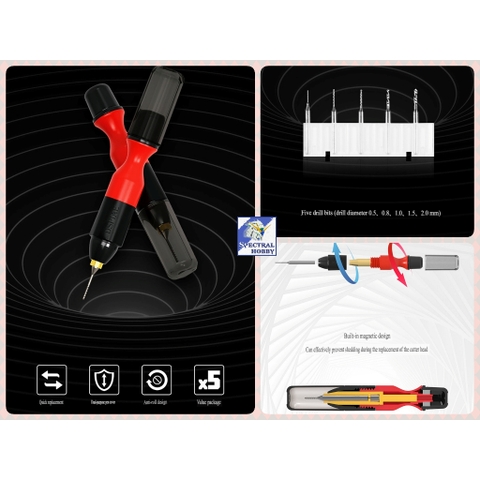 Dụng cụ DSPIAE Bộ khoan cầm tay đa năng 3.175 Universal Novice Hand Drill PT-HD