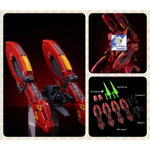 Phụ kiện mô hình HG RG Armed Combat Sazabi Electromagnetic Floating Cannon Weapon MSN-04FF 1/144 Pisces
