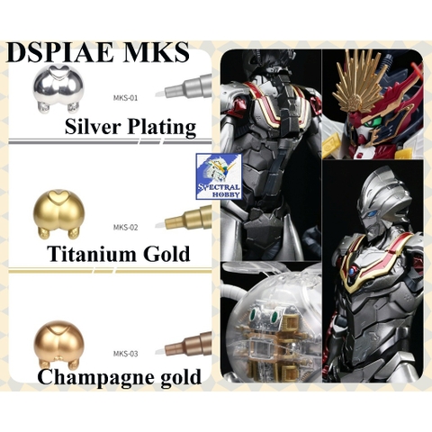 Bút sơn mô hình DSPIAE pen marker super metallic chrome Siver gold MKS series