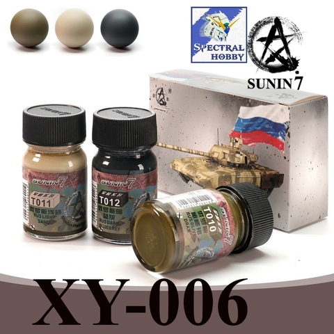 Sơn mô hình Sunin lacquer paint bộ 3 lọ Russian Modern Armor Camouflage II XY-006 color