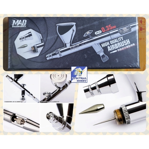 Bút sơn mô hình Madwork MAD JM-01 Airbrush 0.35mm Spray Pen Quick Release Bullet Nozzle