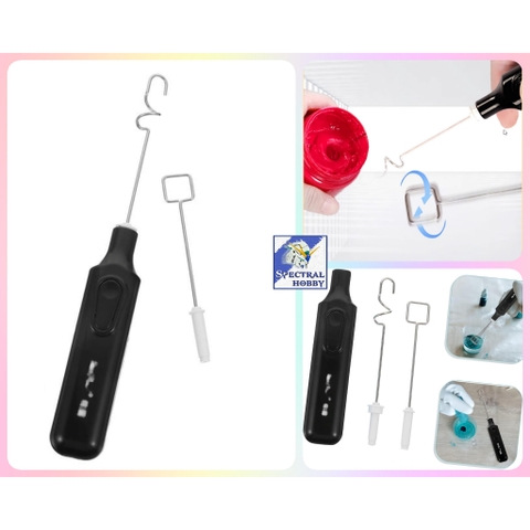 Máy lắc ngoáy sơn trộn dung dịch mini cầm tay mixer paint color pigment Stirrer
