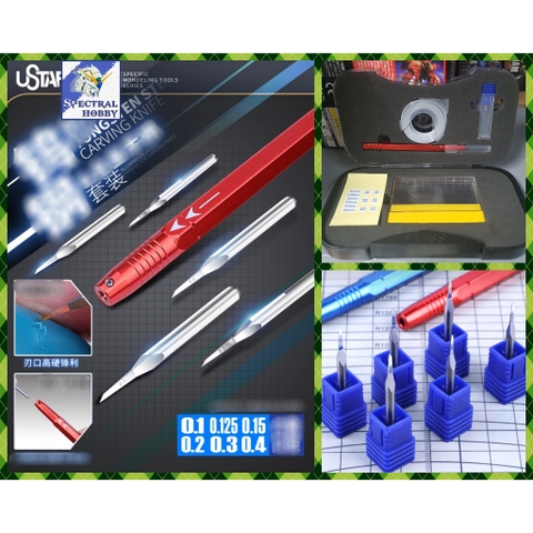 Dụng cụ ustar bộ chisel kẻ tạo line TUNGSTEN STEEL ENGRAVING KNIFE ALLOY (holder + 0.125mm)