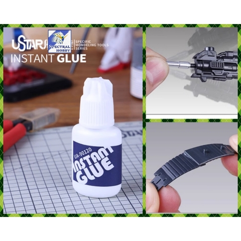 Keo USTAR đa năng dính gắn nhựa và kim loại khô nhanh QUICK-DRYING STRONG ADHESIVE QUICK BONDING UA90120 instant glue
