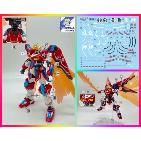 Decal nước dán mô hình Shin Burning Metaverse các loại water sticker