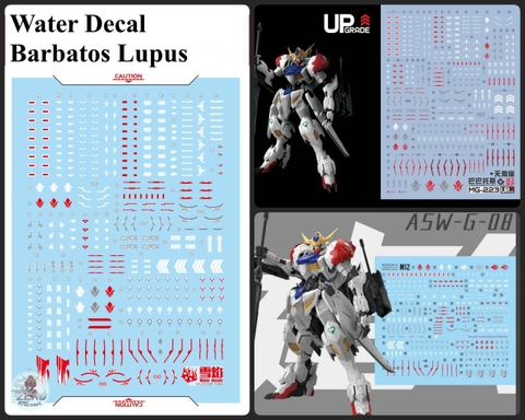 Decal nước dán mô hình Barbatos Lupus các loại - Water sticker