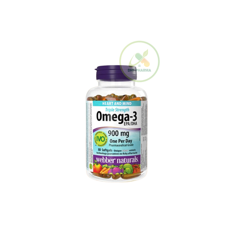 Viên Uống Omega-3 Triple Strenggth Webber Naturals Hỗ Trợ Tim Mạch, Não Bộ, Xương Khớp