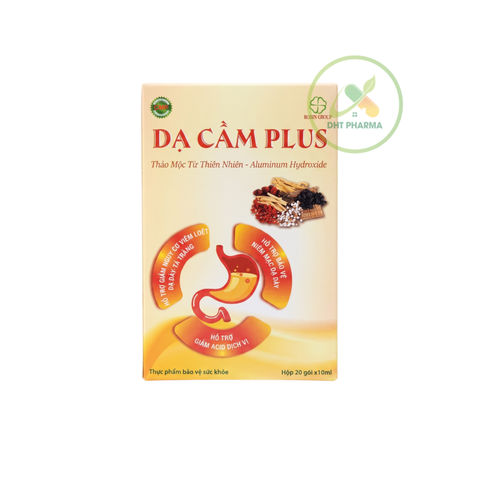 Dạ Cầm Plus - Hỗ trợ giảm acid dịch vị, giúp bảo vệ niêm mạc dạ dày Hộp 20 gói x 10ml