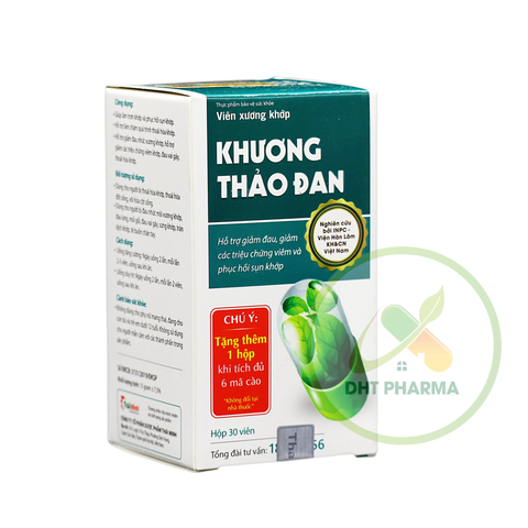 Viên Xương Khớp Khương Thảo Đan trơn khớp phục hồi sụn khớp, hỗ trợ giảm đau nhức xương khớp (Hộp 1 lọ 30viên)