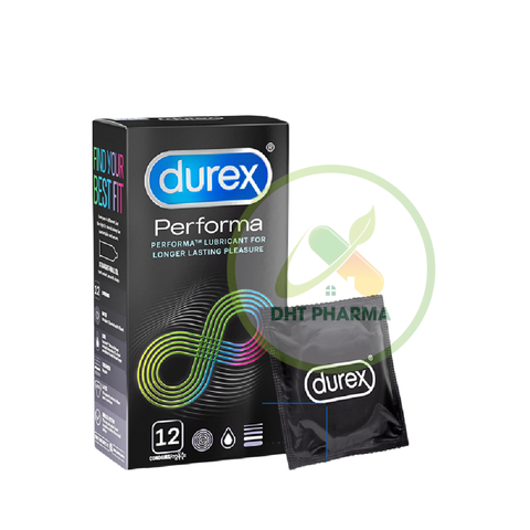 Bao cao su Durex Performa chàng càng thêm hưng phấn và kéo dài cuộc yêu (Hộp 12 chiếc)