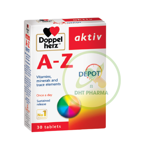 Aktiv A-Z Depot hỗ trợ tăng cường sức đề kháng, hỗ trợ tăng cường sức khỏe (Hộp 30 viên)