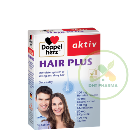 Aktiv Hair Plus hỗ trợ giảm rụng tóc, giúp tóc chắc khỏe, bóng đẹp (Hộp 30 viên)