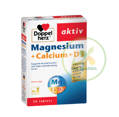 Aktiv Magnesium Calcium D3 hỗ trợ xương chắc khỏe (Hộp 30 viên)