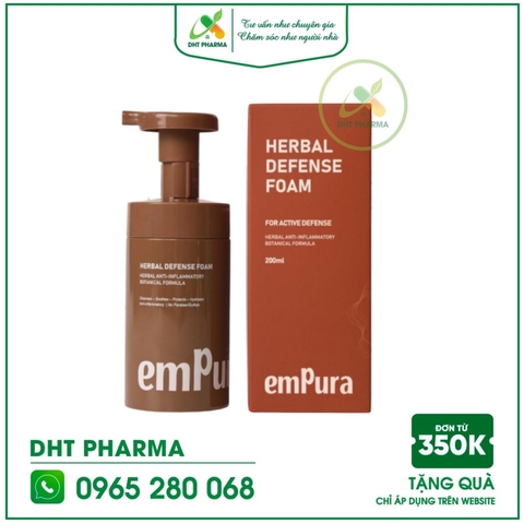 Bọt vệ sinh thảo dược kháng viêm EMPURA (Herbal Defense Foam) Chai 200ml