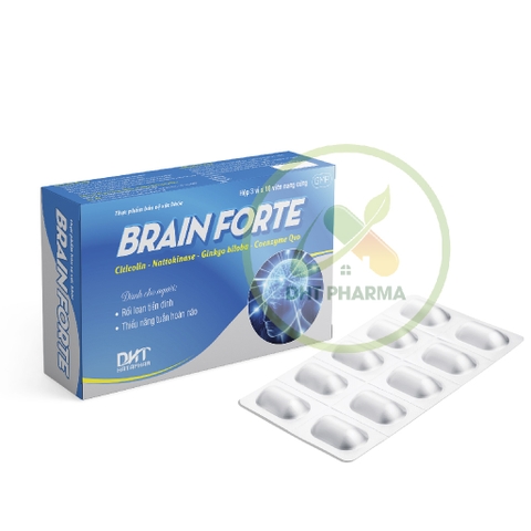 Brain Forte DHT tăng tuần hoàn máu não (Hộp 3vỉ x10 viên)