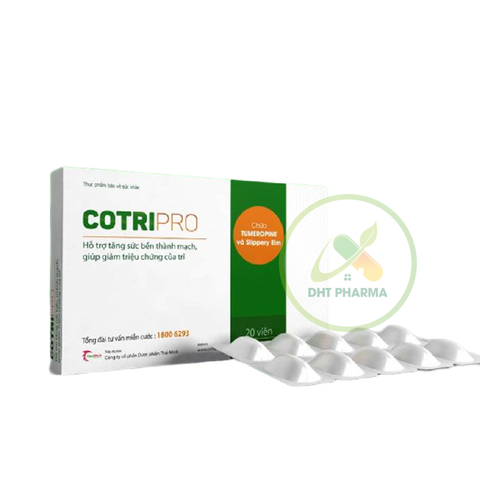 CotriPro hỗ trợ điều trị trĩ hiệu quả (Hộp 2 vỉ x 10viên)