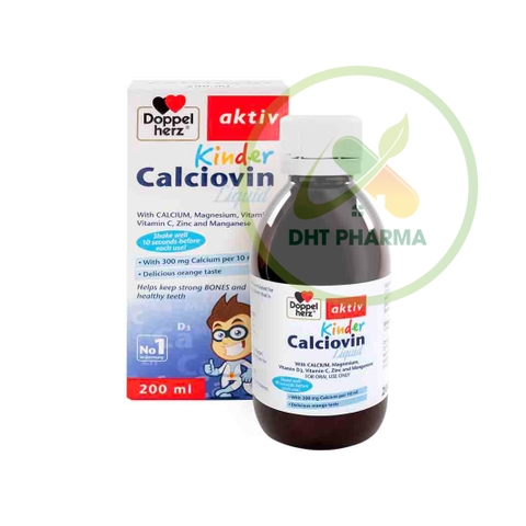 Aktiv Calciovin Liquid hỗ trợ hệ xương, răng phát triển chắc khỏe, giảm nguy cơ loãng xương (Chai 200ml)