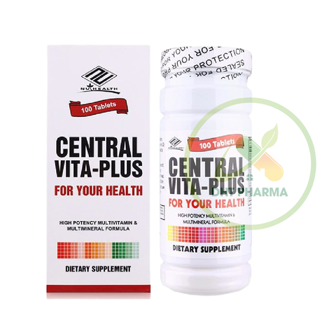 Central Vita- Plus For Your Health bổ sung vitamin và khoáng chất tăng cường sức khỏe cho người suy nhược cơ thể (Hộp 100 viên)
