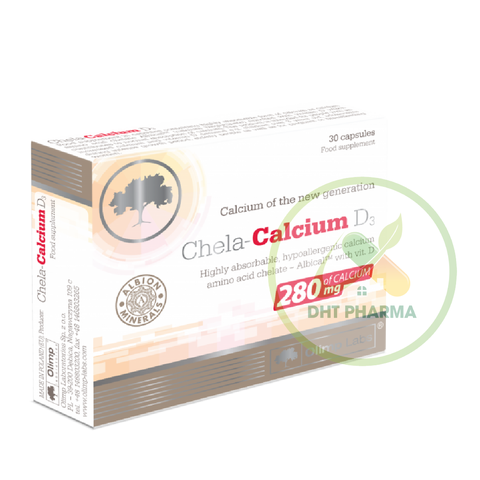 Chela Calcium D3 giảm nguy cơ loãng xương ở người lớn tuổi, hệ xương chắc khỏe (Hộp 30 viên)